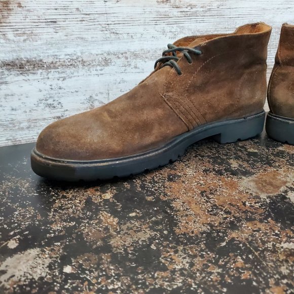 Frye Edwin Chukka Boots Sz 13 M Used Brown Suede Rugged Distressed 87160 - Picture 8 of 14